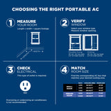 GE APPLIANCES APFD06JASW GE(R) 6,100 BTU Portable Air Conditioner with Dehumidifier and Remote, White - APFD06JASW-KT