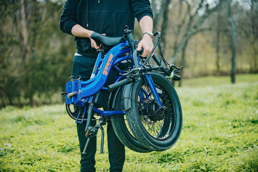 Young Electric E-Urban 500W Lightweight Folding eBike | 20'' All-terrain Fat Tire With 480Wh LG Battery | Internal Gear Hub - 22802009BLK