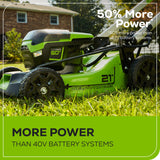 Greenworks 60V 21" Cordless Battery Self-Propelled Lawn Mower w/ Two (2) 4.0Ah Batteries & Dual Port Charger - 2531702
