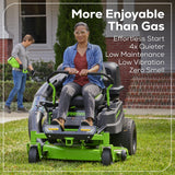 Greenworks 60V 42” Electric CrossoverZ Zero Turn Mower with (6) 8 Ah Batteries and (3) Dual Port Turbo Chargers - 7409302