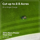 Greenworks 60V 42” Electric CrossoverZ Zero Turn Mower with (6) 8 Ah Batteries and (3) Dual Port Turbo Chargers - 7409302
