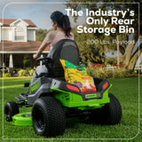Greenworks 60V 42" Cordless Battery CrossoverT Riding Lawn Mower w/ Six (6) 8.0Ah Batteries and Three (3) Dual Port Turbo Chargers - 7409002