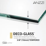 Anzzi Leon Series 48 in. by 76 in. Frameless Sliding Shower Door with Handle SD-AZ8077-01  - SD-AZ8077-01BG