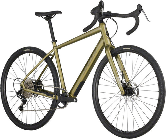 Salsa NEW Salsa Confluence Drop Bar Apex 1 Gravel Ebike - 700c, Aluminum, Avocado Green - 210000055559