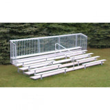 iDeal Jaypro Sports Aluminum Bleachers with Aisle & Guardrail - 10 Rows - 27'L