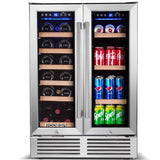 BODEGAcooler 24" Wine and Beverage Cooler Dual Zone 19 Bottles and 57 Cans