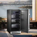 Earth Day Sale-BODEGAcooler 15" Built-in 100 Can Beverage Fridge in Stainless Steel