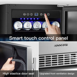 Earth Day Sale-BODEGAcooler 15" Built-in 100 Can Beverage Fridge in Stainless Steel