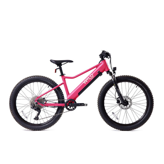 Bluejay WILD - Hot Pink Kids Electric Bike - WILDHPNK24