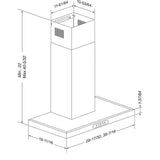 Broan Elite EWT1 Series Chimney Range Hood With Size Options - EWT16SS