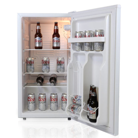 Coors Light Compact Fridge, 3.2 cu ft, Bottle Opener, Reversible Door, Licensed Artwork – CL90