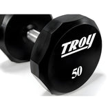 TROY 5-50 lb 12-Sided Urethane Dumbbell Set with Rack -  COMMPAC-TSDU50