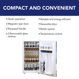 Corona Compact Fridge w/ Bottle Opener, Tempered Glass Shelves, Licensed Corona Artwork, Perfect for Beer-Lovers -COR-90