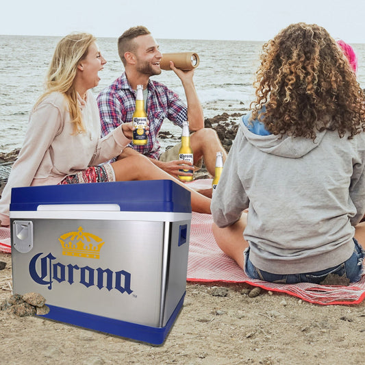 Corona Cruiser Thermoelectric 12 Volt DC and 110 Volt AC Cords, Silver and Blue, Cottage, Beach, RV, BBQ -CORC24