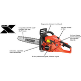 Echo rofessional Chain Saw - 50.2 CC - 3.45 HP - CS-501P- Powerhead Only
