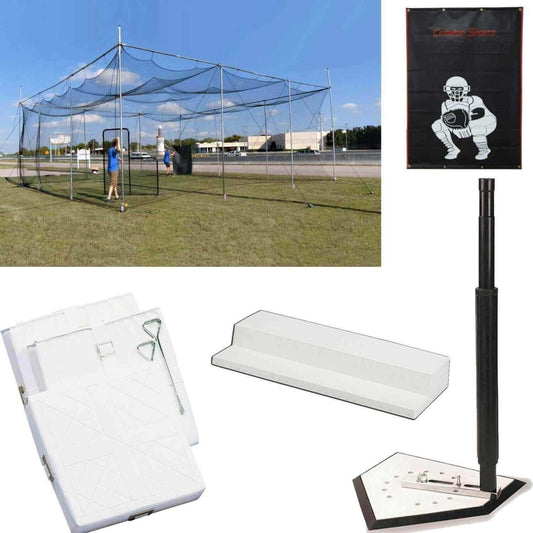 Cimarron Sports Diamond Deluxe 33'x32'x12' Cage Bundle - PKG-BBALL4