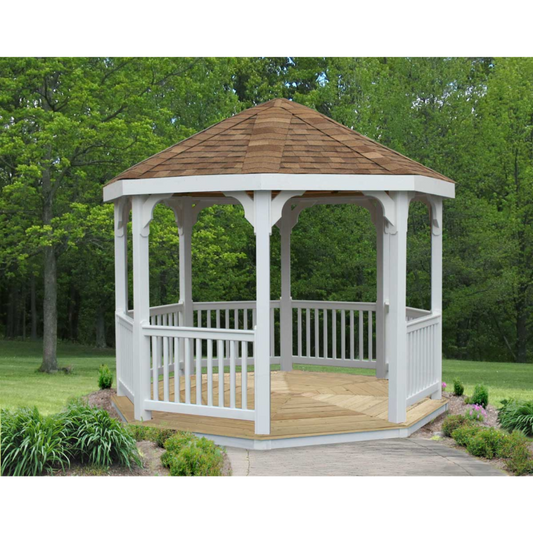 Creekvine Designs 10' Vinyl Octagon Gazebo - HBW10VEG-2CVD