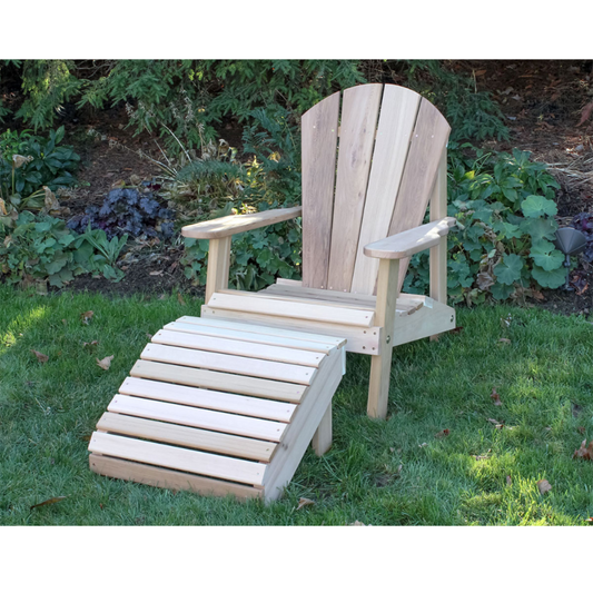 Creekvine Designs Cedar Adirondack Chair & Footrest Set - WRF516200CVD