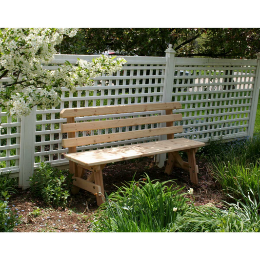 Creekvine Designs Cedar Backed Bench - WRFBB4-2CVD