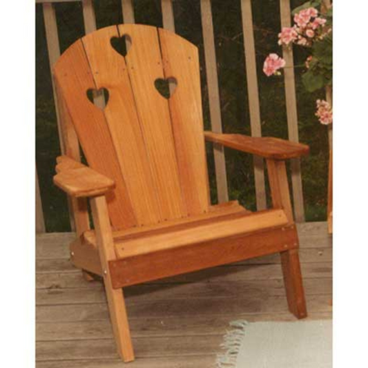 Creekvine Designs Cedar Country Hearts Adirondack Chair -WRF5100CHCVD