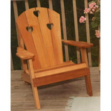 Creekvine Designs Cedar Country Hearts Adirondack Chair -WRF5100CHCVD