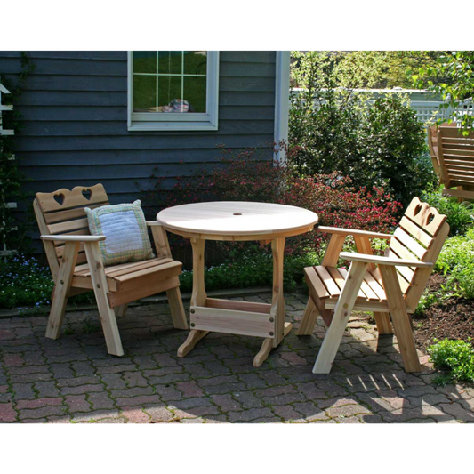Creekvine Designs Cedar Country Hearts Bistro Set - WRFCHBSETCVD