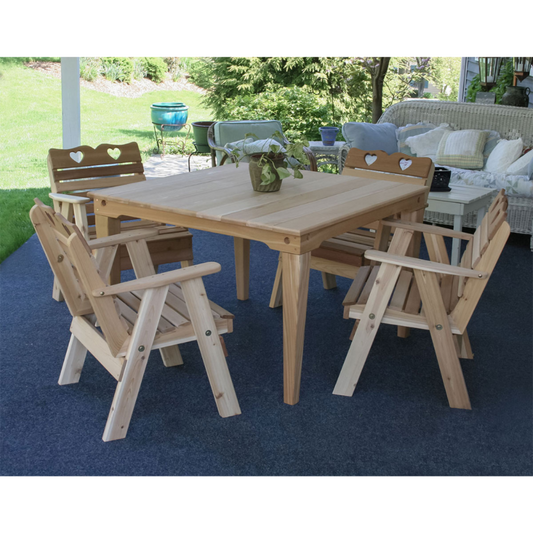 Creekvine Designs Cedar Country Hearts Dining Set - WRFSASDSCVD