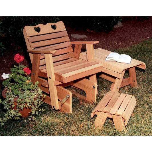 Creekvine Designs Cedar Country Hearts Rocking Glider Chair - WF4230CVD