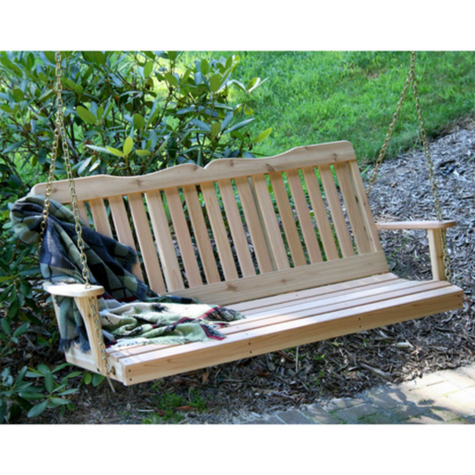 Creekvine Designs Cedar Countryside Porch Swing - WF2SEGSCVD