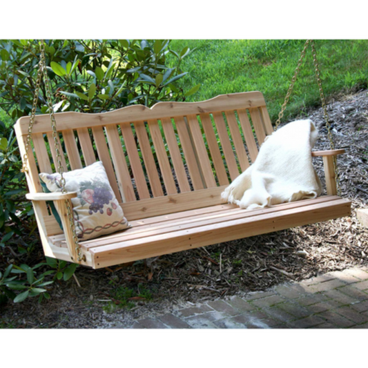 Creekvine Designs Cedar Countryside Porch Swing - WF2SEGSCVD