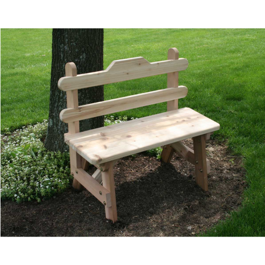 Creekvine Designs Cedar Tab Back Bench - WRF3TBGBCVD