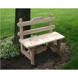 Creekvine Designs Cedar Tab Back Bench - WRF3TBGBCVD