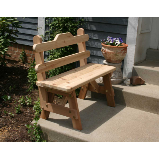 Creekvine Designs Cedar Tab Back Bench - WRF3TBGBCVD