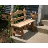 Creekvine Designs Cedar Tab Back Bench - WRF3TBGBCVD