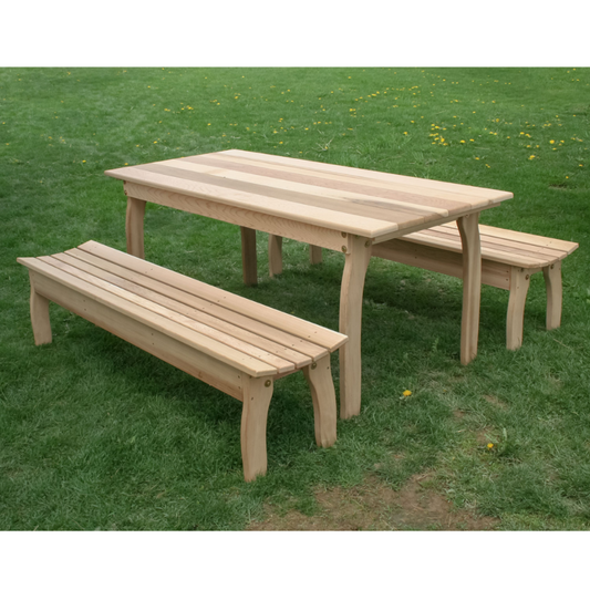 Creekvine Designs Cedar Three Piece Family Dining Set - ELY58CTTB-2CVD