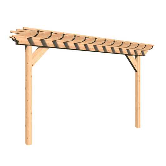 Creekvine Designs Red Cedar Monterrey Pergola - HBWRCMP3x8CVD