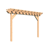 Creekvine Designs Red Cedar Monterrey Pergola - HBWRCMP3x8CVD