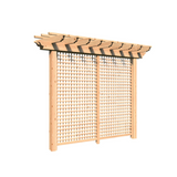 Creekvine Designs Red Cedar Monterrey Pergola with Lattice - HBWRCMPPL3x8CVD