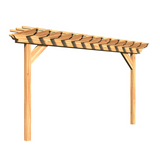 Creekvine Designs Treated Pine Monterrey Pergola - HBWTPMP3x8CVD