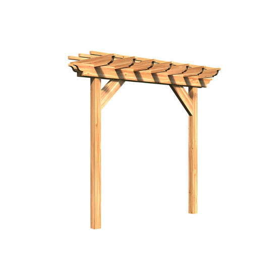 Creekvine Designs Treated Pine Monterrey Pergola - HBWTPMP3x8CVD