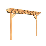 Creekvine Designs Treated Pine Monterrey Pergola - HBWTPMP3x8CVD