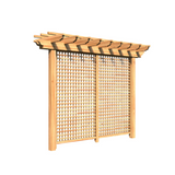 Creekvine Designs Treated Pine Monterrey Pergola with Lattice - HBWTPMPPL3x8CVD