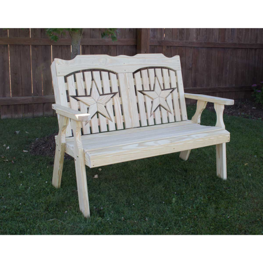 Creekvine Designs Treated Pine Starback Bench - FPB48STARCVD