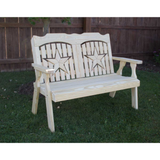 Creekvine Designs Treated Pine Starback Bench - FPB48STARCVD