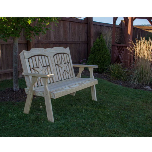 Creekvine Designs Treated Pine Starback Bench - FPB48STARCVD
