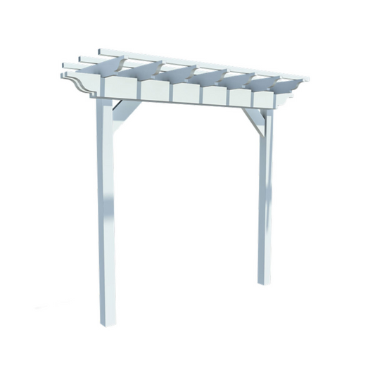 Creekvine Designs Vinyl Monterrey Pergola - HBWVMP3x8CVD