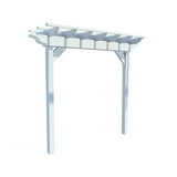 Creekvine Designs Vinyl Monterrey Pergola - HBWVMP3x8CVD
