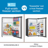 Danby - 4.5 CF Compact Refrigerator with Full Width True Freezer Section, ESTARRefrigerators - DCR045B1BSLDB