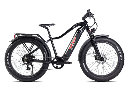 Young Electric E-Scout 750W Off-Road Ebike | 26’’ Fat Tire All-terrain Electric Bike | Up to 60 Miles, 28 MPH - 12803010BLK