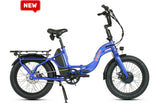 Young Electric E-Urban Pro 500W Lightweight Folding eBike | 20'' Fat Tire With 720Wh LG Battery | Torque Sensor, Internal Gear Hub - 22802010BLU